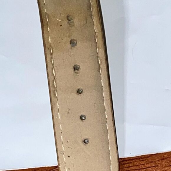 Futura Women's Gold Tone Floating Rhinestone Leather Band Quartz Watch OS - Picture 10 of 13